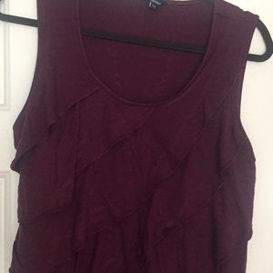 Purple Ruffle Tank Top